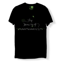 beautyOfMathematics illustration on a black t-shirt by fioAgua