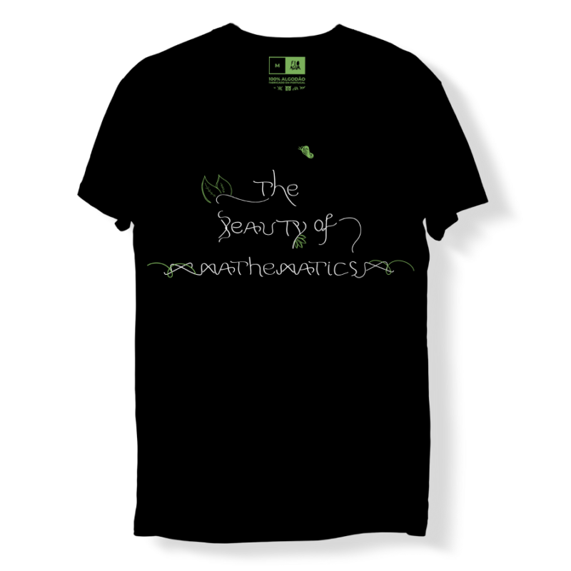 beautyOfMathematics illustration on a black t-shirt by fioAgua